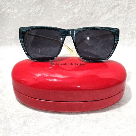 🕶Elizabeth Arden, Aqua stripe sunglasses. - Picture 1 of 10